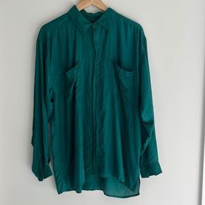 Green Vintage Silk Shirt
